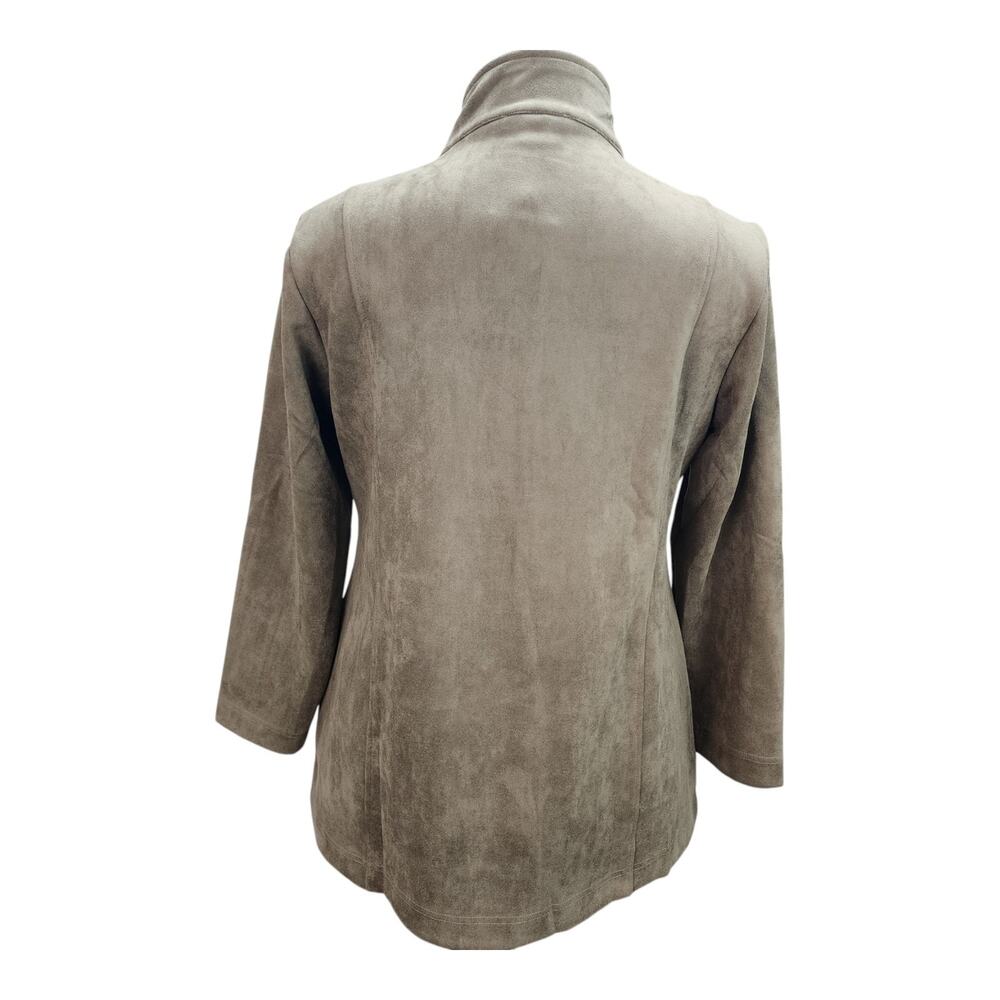 NWT Simply Noelle Jacket Blazer Women L/XL 12-14 Green Orange Faux Suede Militar - Picture 5 of 16